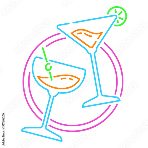 Two glasses of martini