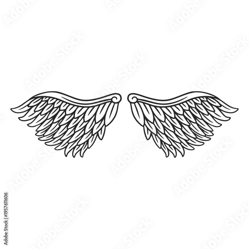 Minimalist angel wings