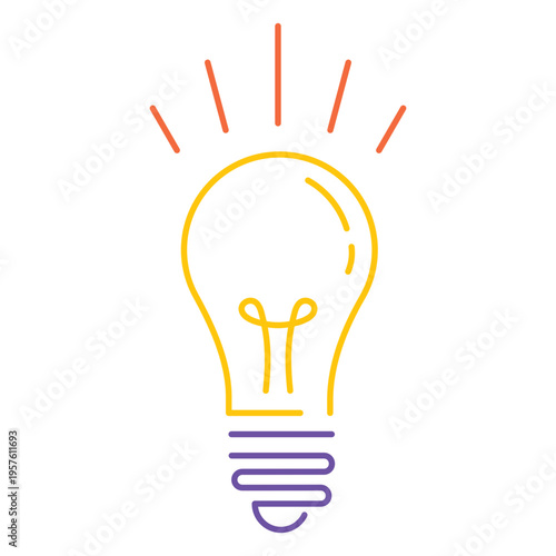 Stroke light bulb icon