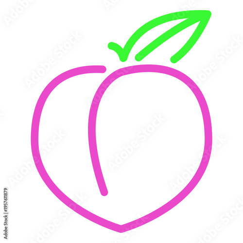 Isolated pink peach