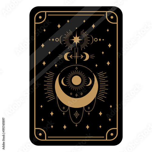 Black tarot card telling the fortune