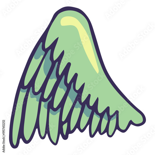 Angelic wing spread wide