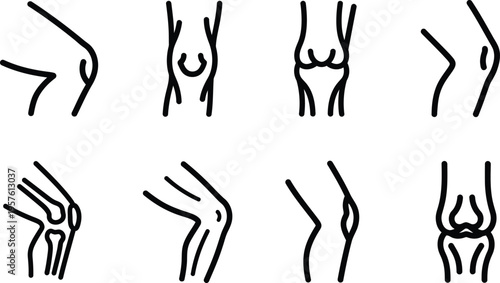 Anatomical illustrations of human elbow joints in various positions