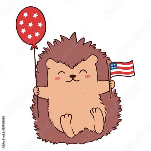 Proud american porcupine