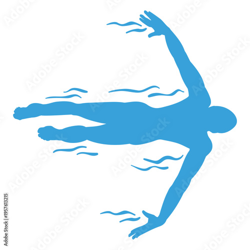 A man swimming butterfly stroke in a pool