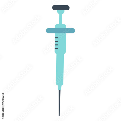 A dental syringe used for administering treatment to the teeth and gums