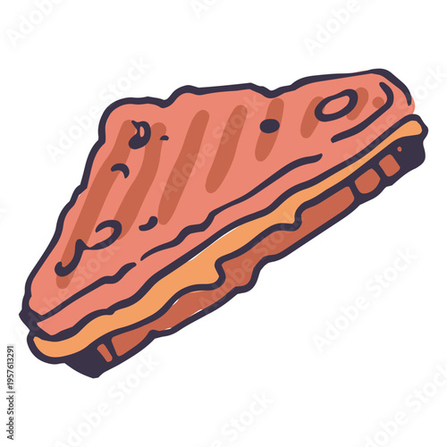 Toasted bread stuffed with cheese