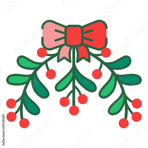 A mistletoe christmas ornament