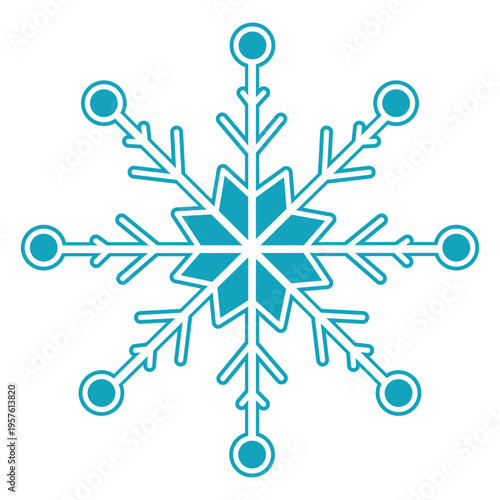 Christmas ornament in the shape of a snowflake