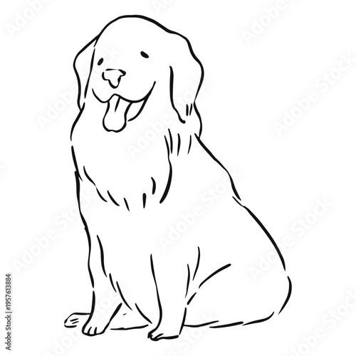 Cute dog with its tongue out