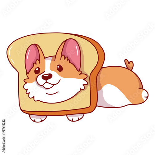 Corgi toast character