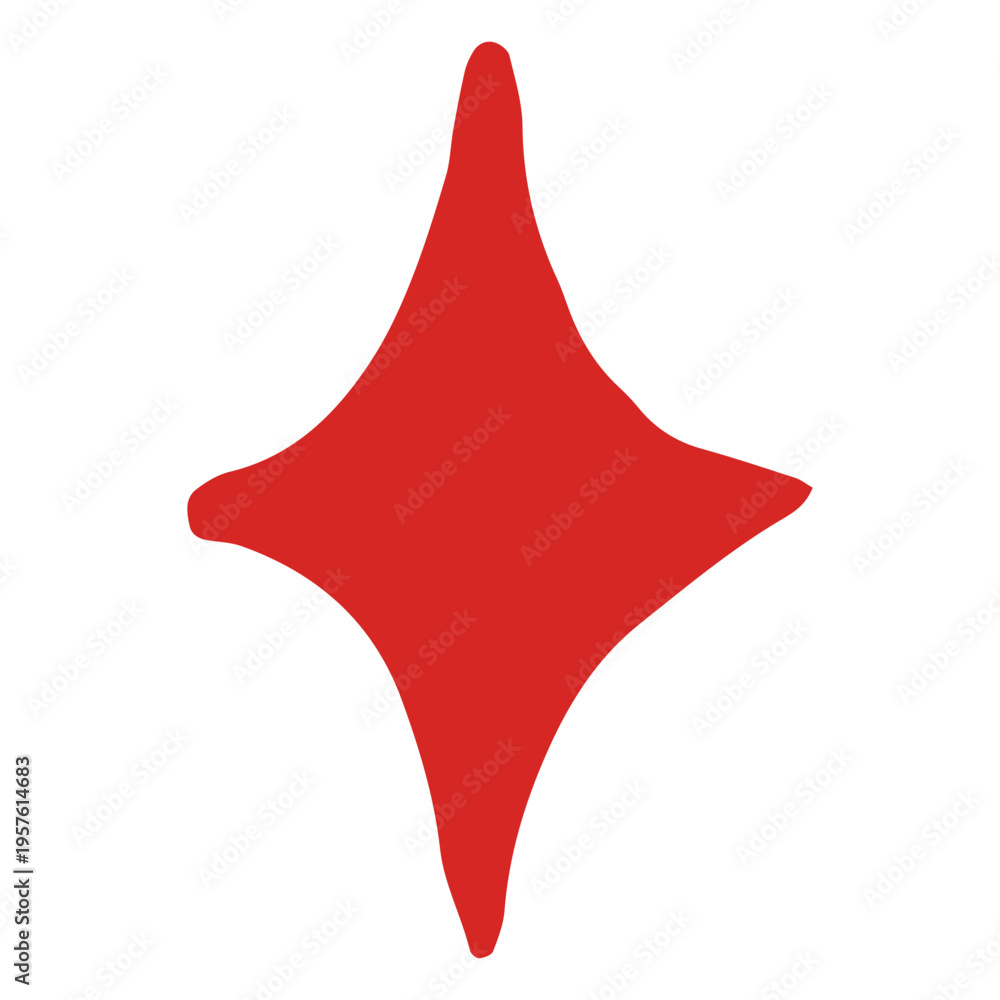 Obraz premium Red sparkle doodle