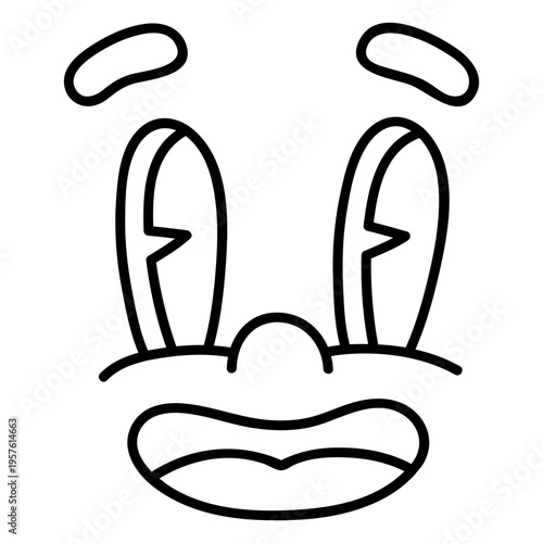 Funny cartoon countenance