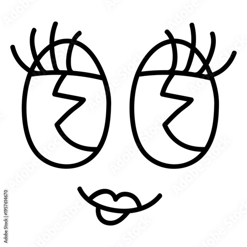 Cute cartoon expression