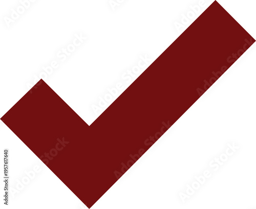Red check mark symbol for approval and confirmation