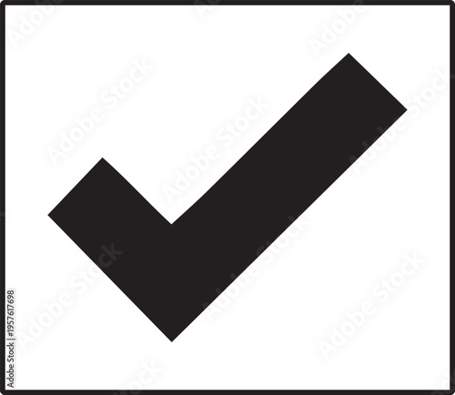 Check mark symbol for approval and confirmation