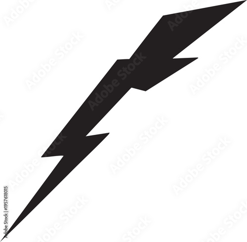A black lightning bolt icon on a white background