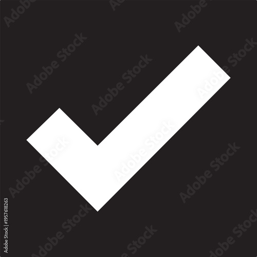 Check mark icon in black square seo friendly image
