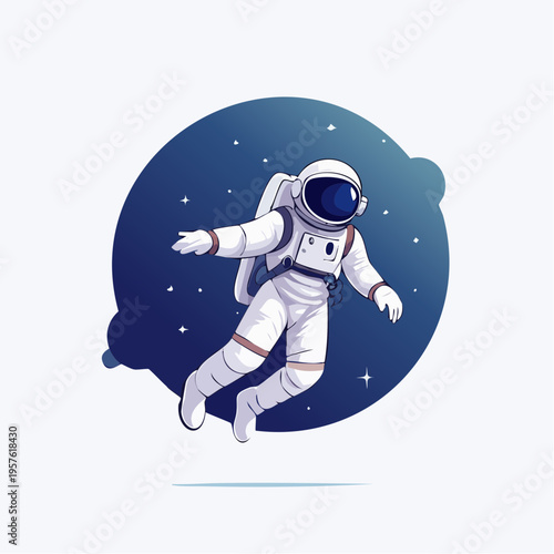 Astronaute flottant dans l’espace – illustration de l’exploration spatiale
