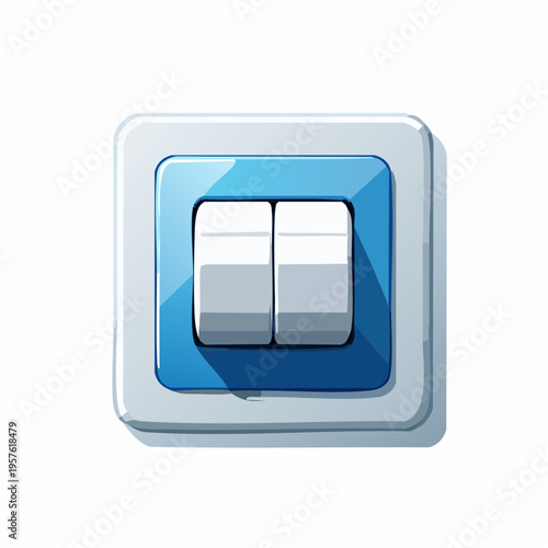 Interrupteur double moderne – équipement électrique mural