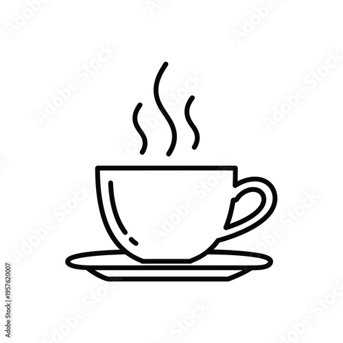 A steaming hot cup of coffee