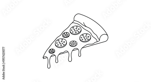 A slice of pepperoni pizza with melted cheese