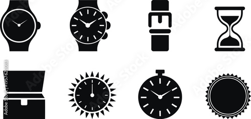 Black and white watch and clock watches clocks stopwatch