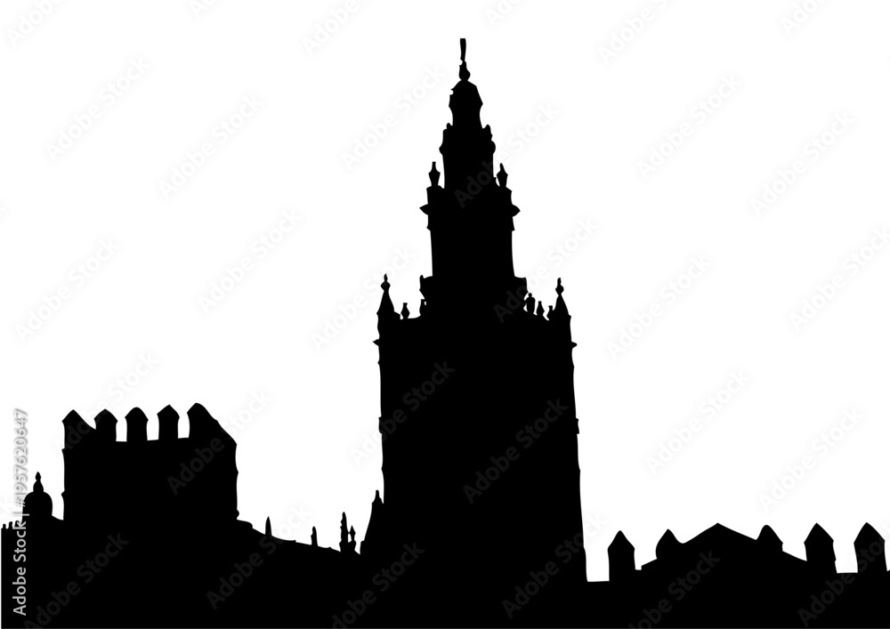 Fototapeta premium Giralda y alcázar de Sevilla
