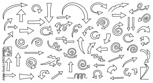Various arrows and symbols in a mixed illustration collection cadCDJV