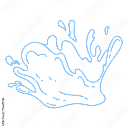 Splashing waves in the water park