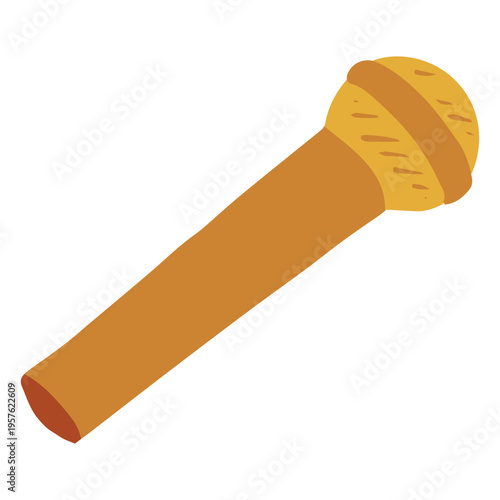 Yellow karaoke microphone