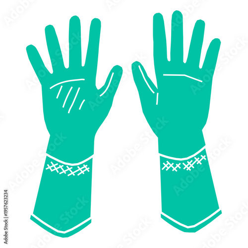 Household cleaning gloves