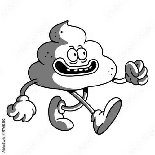 Poop cartoon character