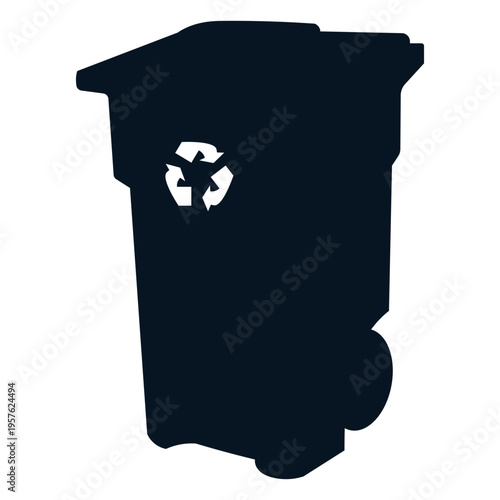 Trash can silhouette