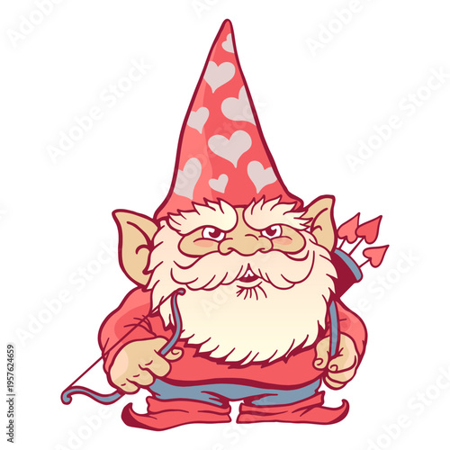 Gnome with arrow and bow