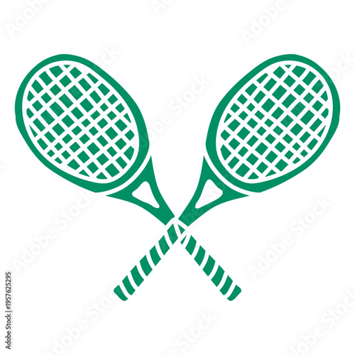 Tennis racquets cut-out doodle