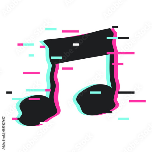 Glitch music note