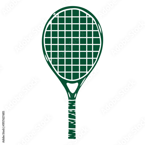 Green tennis racket