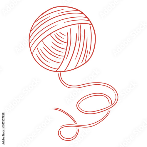 Red ball of yarn