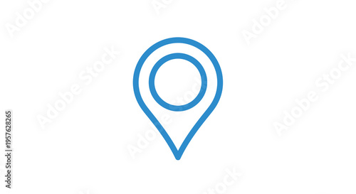 A simple blue outline of a location pin icon against a plain white background high quality Free Download A simple blue outline of a location pin icon against a plain white background high quality - GFXLoad