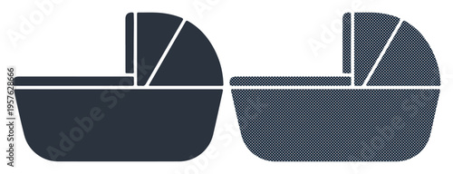 Two minimalist baby bassinets side by side, representing new life and family beginnings.