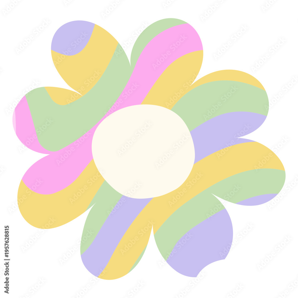 Fototapeta premium Colorful flower stripes