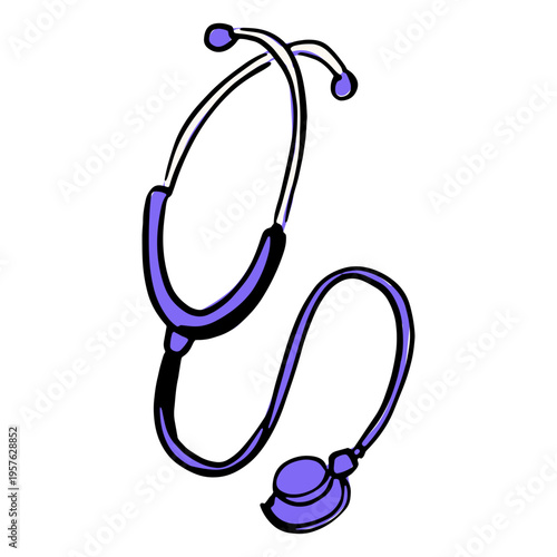 Purple stethoscope