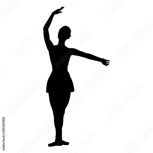 Woman pose silhouette ballet