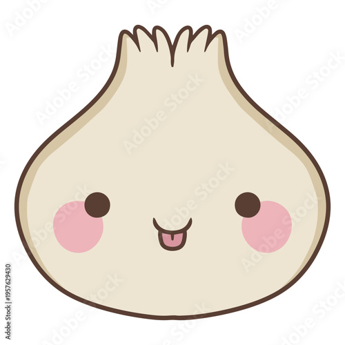 Cute kawaii dumpling icon