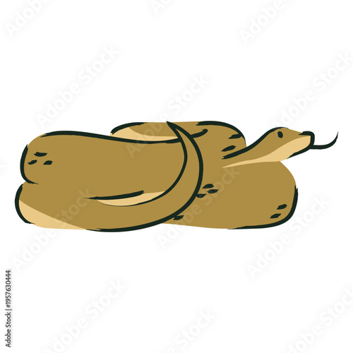 Image of a snake laying down