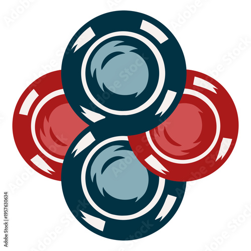 Three poker chips