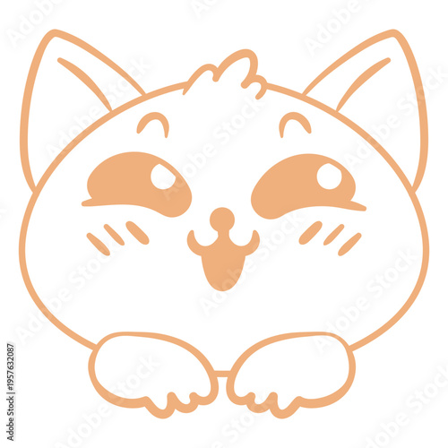 Cat with orange eyes