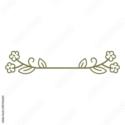Φωτογραφία Delicate vine and floral accent design for decoration