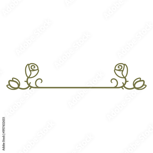 Elegant floral border design with roses